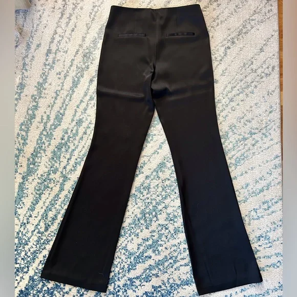 Alice + Olivia Teeny Satin Bootcut Pant Black - Picture 5 of 11